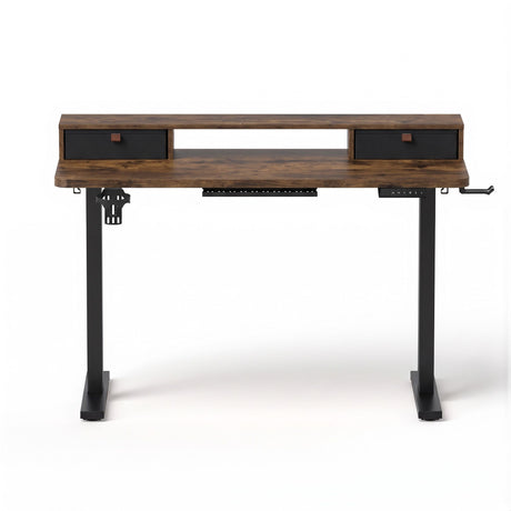 Artiss Electric Standing Desk Height Adjustable Home Office 120cm Rustic Brown, image 4
