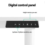 Artiss Electric Standing Desk 140cm Adjustable Height Motorised Home Office Desk White - 45-Degree Angle