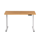 Artiss Standing Desk Height Adjustable 140cm Ergonomic Office Desk Oak - Side View