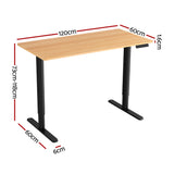 120CM Artiss Electric Standing Desk Sit Stand Desks Home Office Computer Desk - Front View