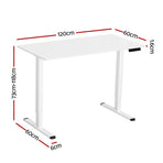 Artiss Electric Standing Desk Sit Stand Desks 120CM, Adjustable Height