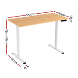 120CM Artiss Electric Standing Desk Sit Stand Desks Home Office Computer Desk - Front View