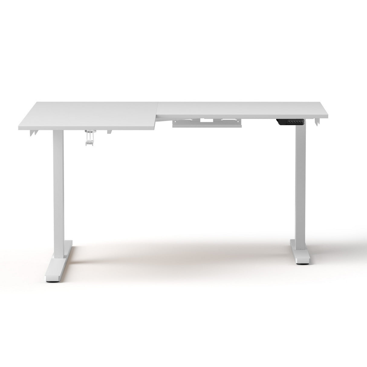 Artiss L-Shape Standing Desk Sit Stand Up Height Adjustable Electric Motorised White