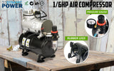 1/6HP 3L Air Brush Compressor - Front View