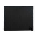Oikiture Bed Frame Headboard King Single Size Bedhead Black Leather - Top-Down View
