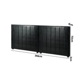 Oikiture Bed Frame Headboard Double Queen King Bedhead Black Leather - Top-Down View