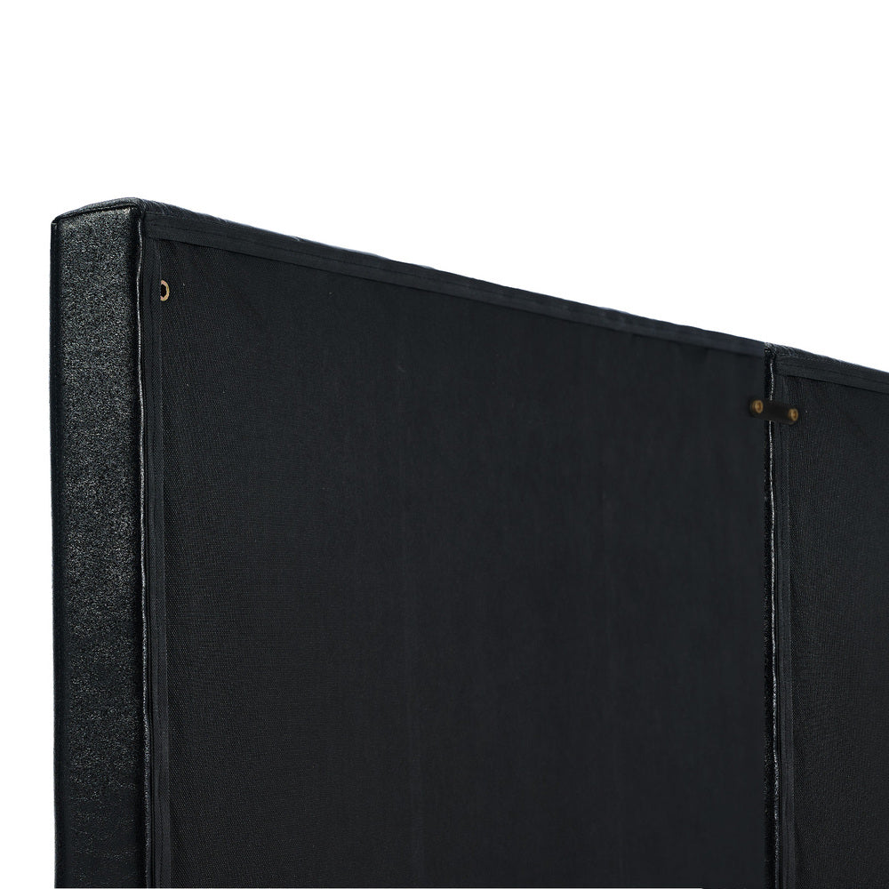 Oikiture Bed Frame Headboard Double Queen King Bedhead Black Leather