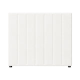 Oikiture Bed Frame Headboard King Single White Boucle - Low Angle