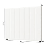 Oikiture Bed Frame Headboard King Single White Boucle - Side View