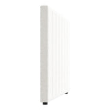 Oikiture Bed Frame Headboard King Single White Boucle
