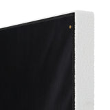 Oikiture Bed Frame Headboard King Single White Boucle