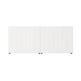 Oikiture Bed Frame Headboard Double Queen King White Boucle