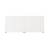 Oikiture Bed Frame Headboard Double Queen King White Boucle - Extra Image