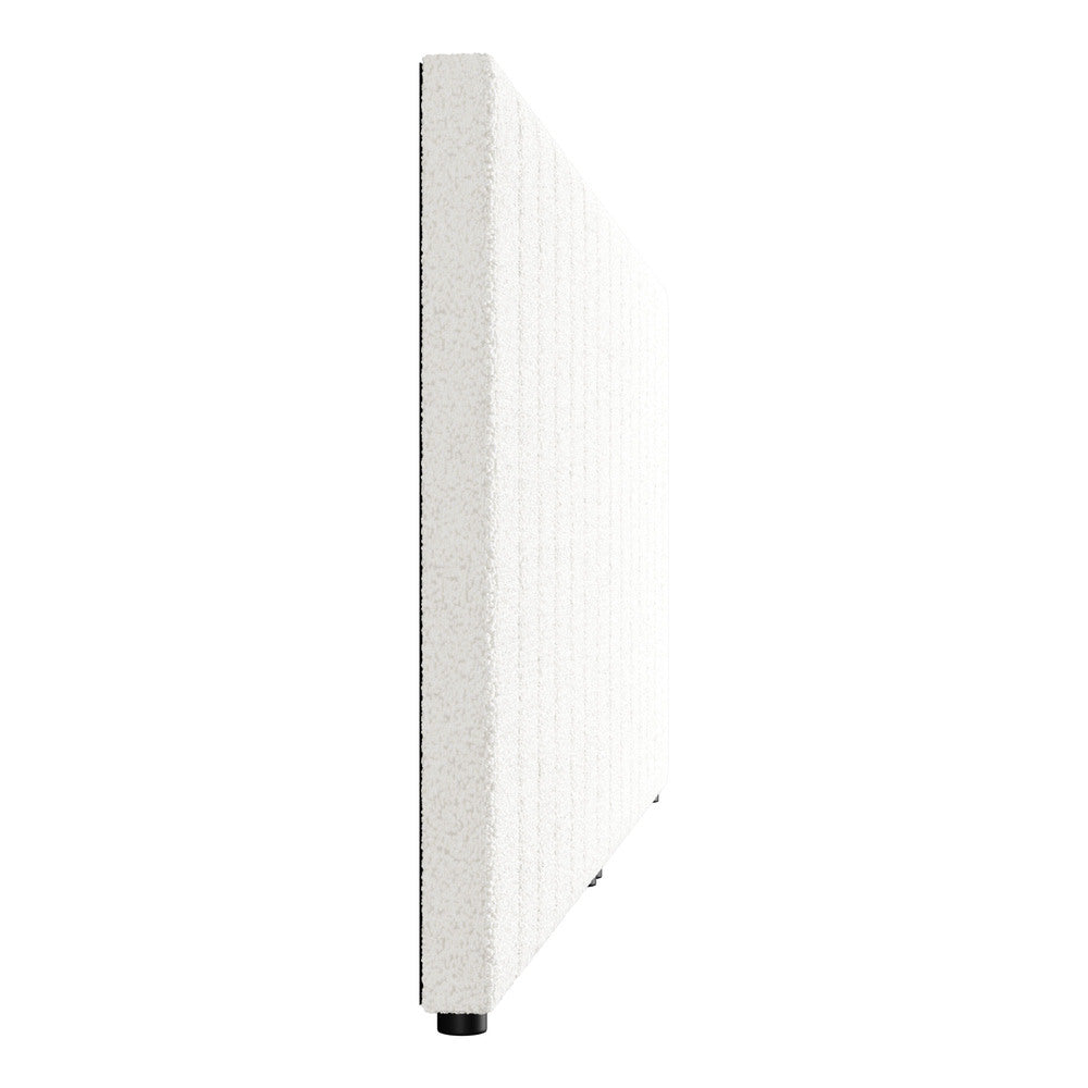 Oikiture Bed Frame Headboard Double Queen King White Boucle