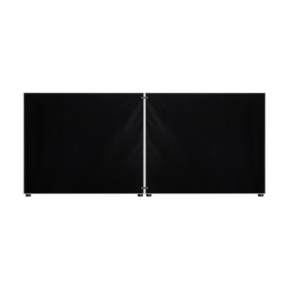 Oikiture Bed Frame Headboard Double Queen King White Boucle
