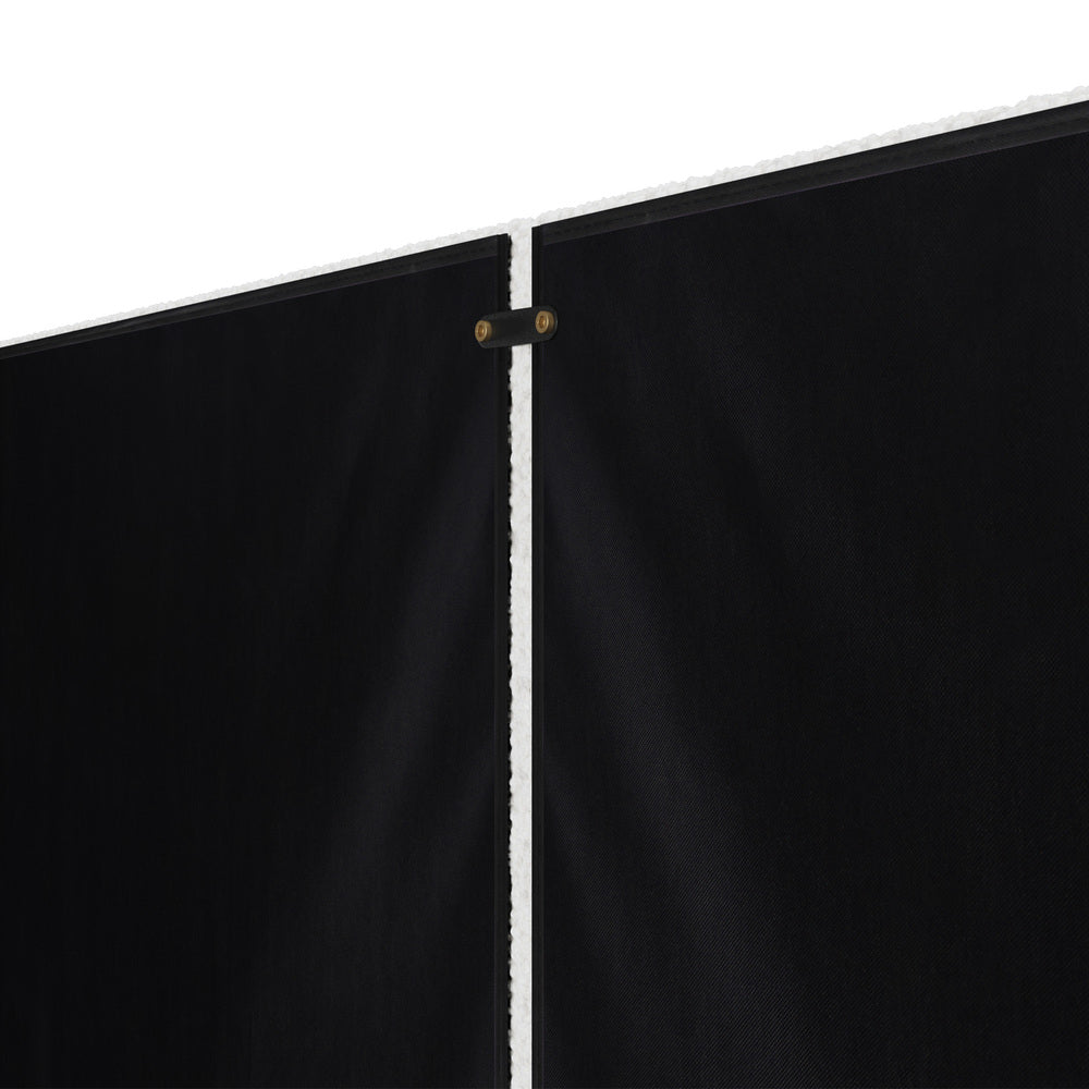 Oikiture Bed Frame Headboard Double Queen King White Boucle