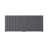Oikiture Bed Frame Headboard Double Queen King Size Grey Velvet