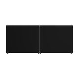 Oikiture Bed Frame Headboard Double Queen King Size Grey Velvet - Side View