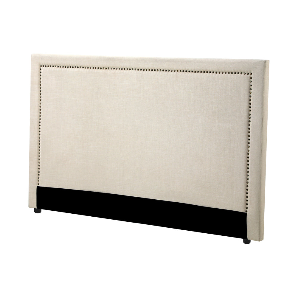 Oikiture Double Size Bed Headboard Bedhead Beige