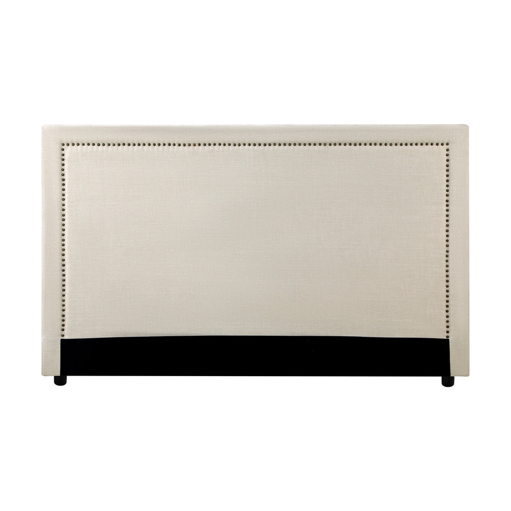 Oikiture King Size Bed Headboard Bedhead Beige