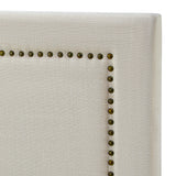 Oikiture King Size Bed Headboard Bedhead Beige