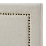 Oikiture King Single Bed Headboard Bedhead Beige