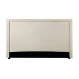 Oikiture Single Bed Headboard Bedhead Beige - Side View