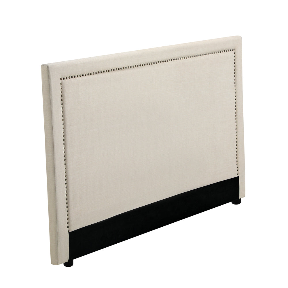 Oikiture Single Bed Headboard Bedhead Beige