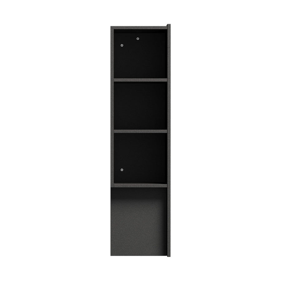 Oikiture Headboard Double Size Bedhead with Storage Shelves Black
