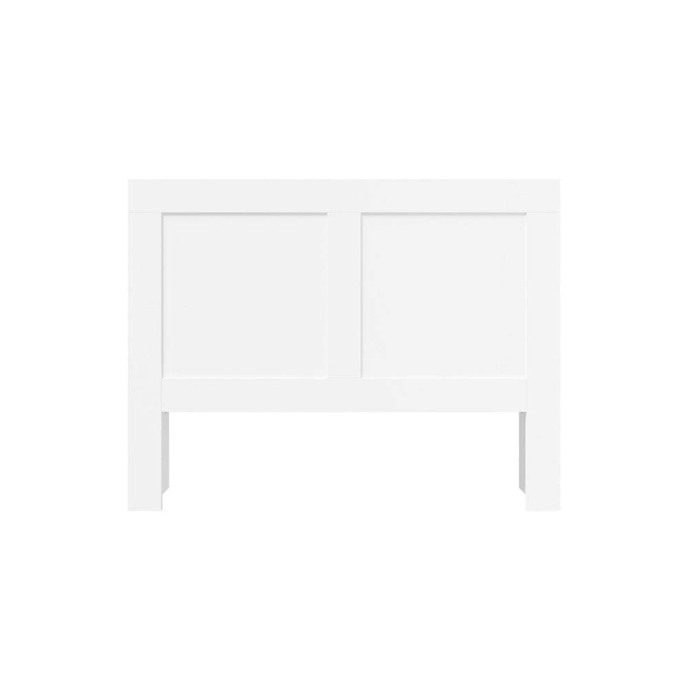 Oikiture Bed Head with Shelves Double Size White