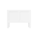 Oikiture Bed Head with Shelves Double Size White - Top-Down View