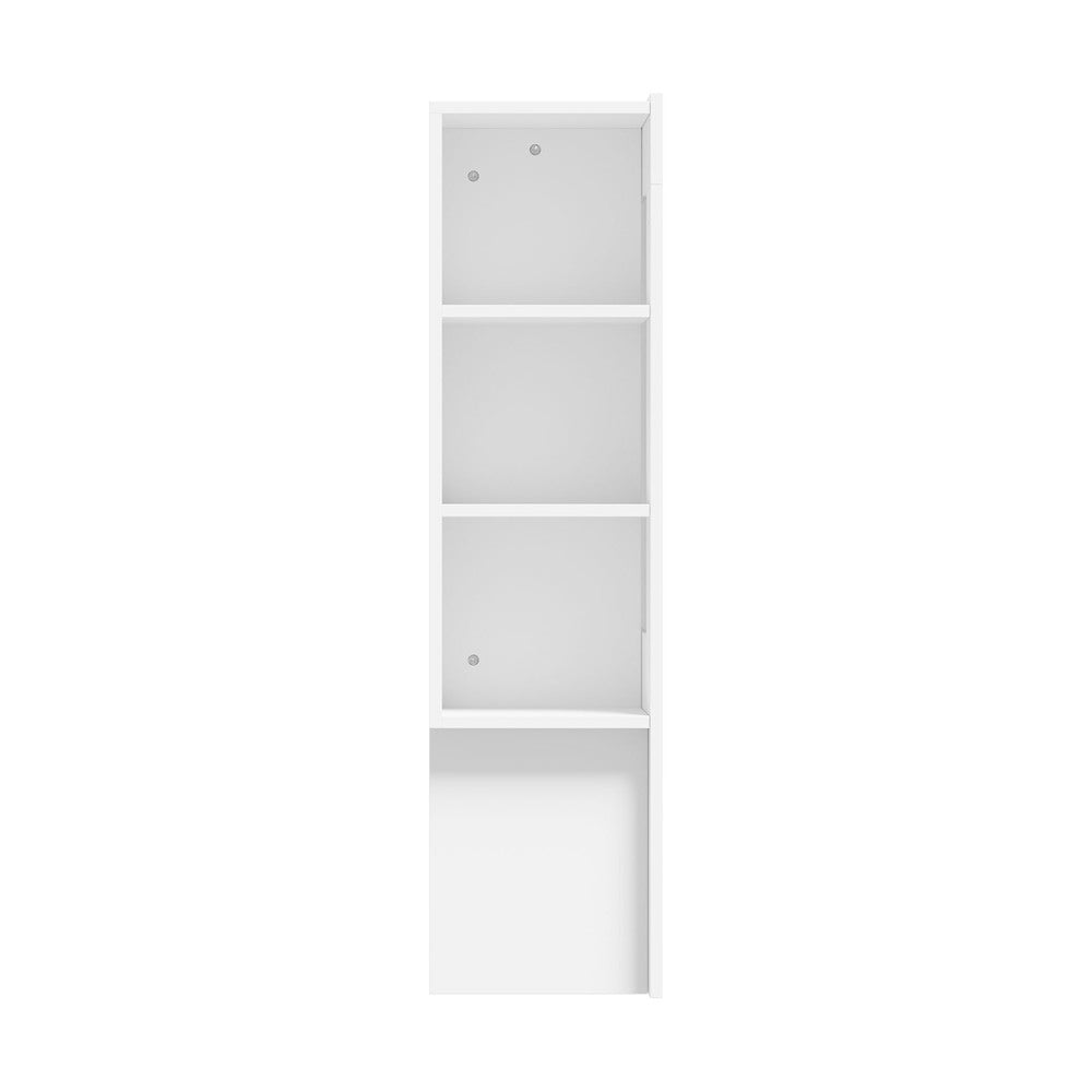 Oikiture Bed Head with Shelves Double Size White