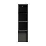 Oikiture Headboard King Size Bedhead with Storage Shelves Black - Extra Image