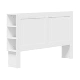 Oikiture Bed Head with Shelves King Size White
