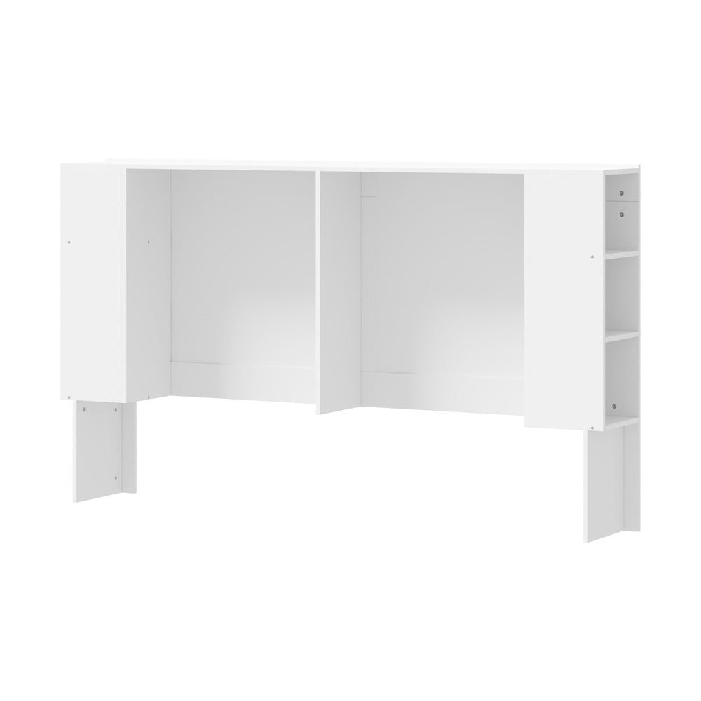 Oikiture Bed Head with Shelves King Size White