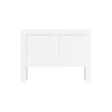 Oikiture Bed Head with Shelves Queen Size White