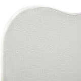 Oikiture Bed Head Double Size Headboard Boucle Fabric White