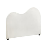 Oikiture Bed Head King Size Headboard Boucle Fabric White