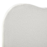 Oikiture Bed Head King Size Headboard Boucle Fabric White