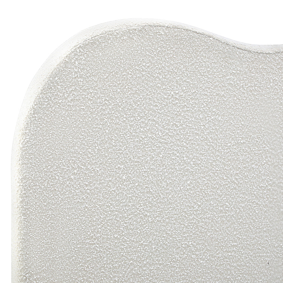 Oikiture Bed Head King Size Headboard Boucle Fabric White