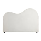 Oikiture Bed Head King Single Headboard Boucle Fabric White