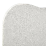 Oikiture Bed Head King Single Headboard Boucle Fabric White - Extra Image