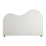 Oikiture Bed Head Single Size Headboard Boucle Fabric White