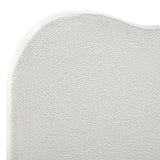 Oikiture Bed Head Single Size Headboard Boucle Fabric White
