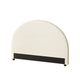 Oikiture Bed Head Double Size Headboard Fabric Beige