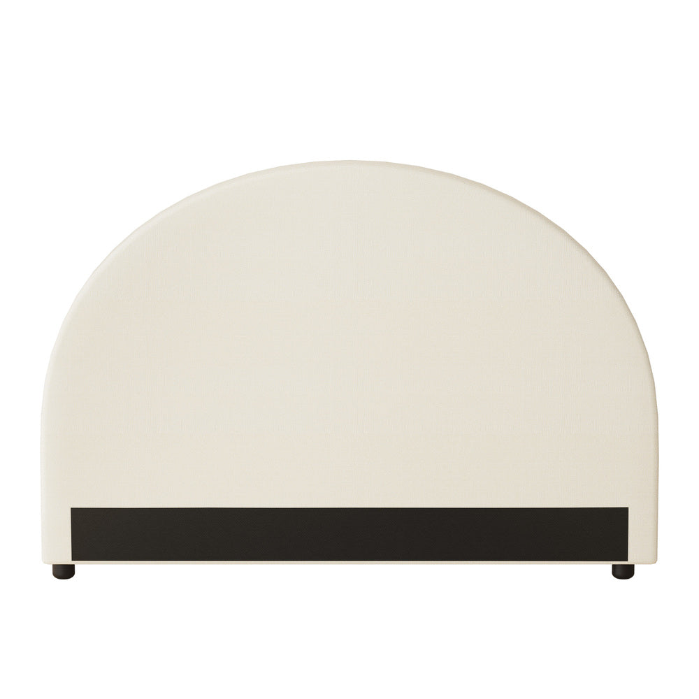 Oikiture Bed Head Double Size Headboard Fabric Beige