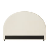 Oikiture Bed Head Double Size Headboard Fabric Beige