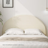 Oikiture Bed Head Double Size Headboard Fabric Beige