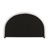 Oikiture Bed Head Double Size Headboard Boucle White - Front View