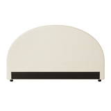 Oikiture Bed Head King Size Headboard Fabric Beige - Rear View